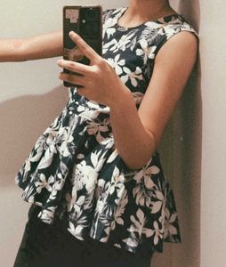 Korean Floral Sleeveless Top