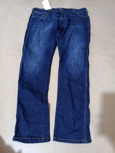 Wrangler Dark Wash Denim Jeans, 38 Size