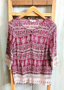 Cotton Printed Top Size-34