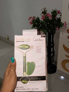 Facial Roller &amp; Gua Sha set Green