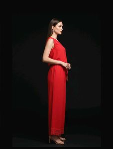 Red womens xxl free size Plazzo