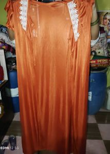 Orange Nighty with Lace