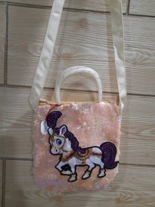 Cute Sequin Horse Purse