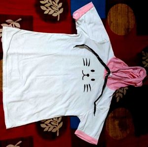 Cute Kitty Hooded T-Shirt