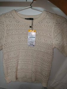 Cream Crochet Top