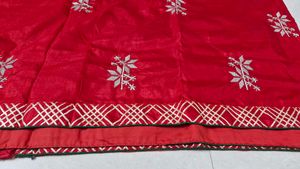 Red Embroidered Saree