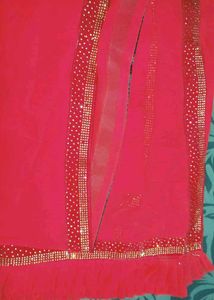 Red Embellished Saree🎀