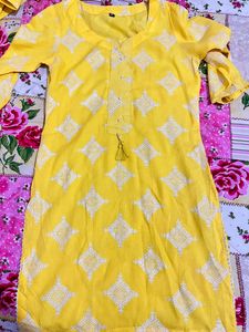 Yellow Kurta Palazzo Set