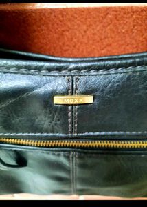 Classic Black Leather Shoulder Bag