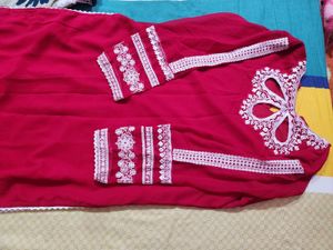 A Beautiful Dark Rani Colour Kurta