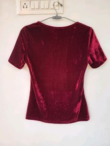 Shein Wine Velvet Top/ Small