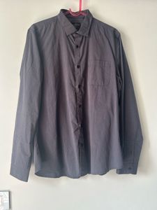 Men's Long Sleeve Grey+Purple Shirt