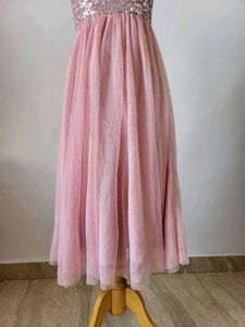 Pink Sequin Top Tulle Dress