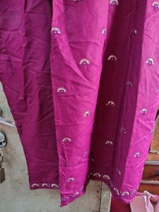 new unused Maroon Embroidered Kurta Set