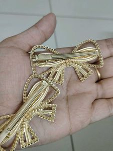 Golden Colored Hair Clips