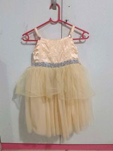 A Very Beautiful Golden Cream Colour Frock
