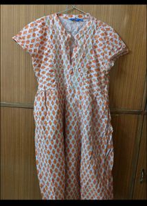 Orange Flared Kurta