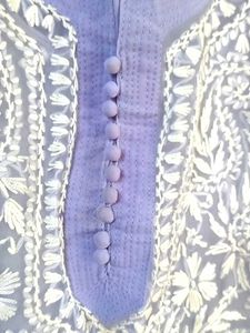 Lilac Embroidered Kurti With Inner