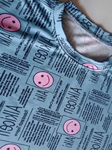 Smiley Face Print Tee