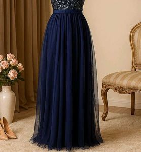 Elegant Navy Blue Maxi Dress