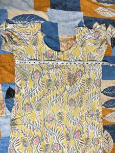 Yellow Floral Kurta Set