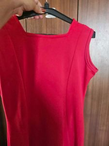 Sleeveless Red Onesie Dress