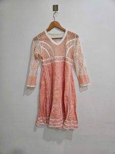 Peach Embroidered Dress