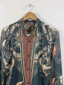Black Printed Casual Shirt (Men)