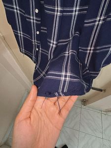 Blue Plaid Long Sleeve Shirt