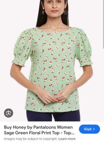 Honey By Pantaloons Green Floral Top