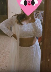 White Embroidered Lehenga Set