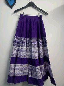 Ethnic Purple Long Skirt