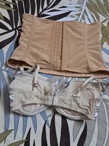 Combo  Of  Corset  Bra N Panty In Premium Imported
