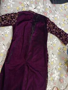 Purple Patterned Kurti