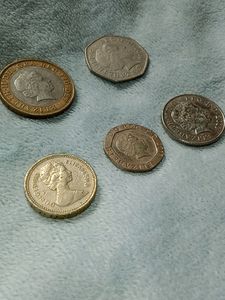 British Pound Coins (5 Coin Set)