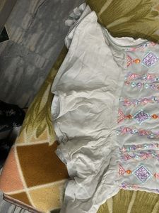 Embroidered Sleeveless short top