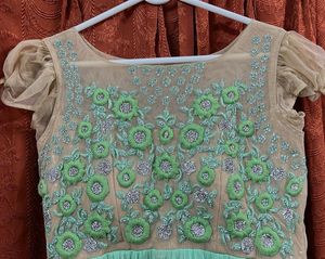 Elegant Mint Green Ethnic Gown