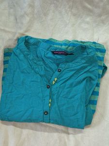 Green Button-Down Top