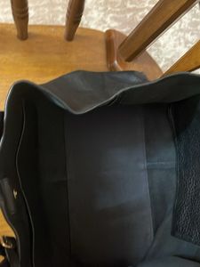 Black Leather Tote Bag