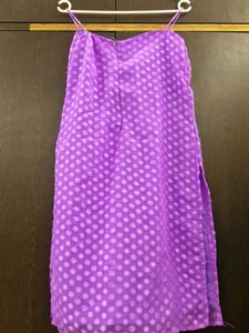 Purple Polka Dot Kurta Set