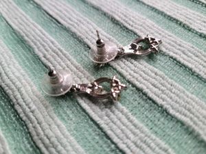 Sparkling Silver Dangle Earrings
