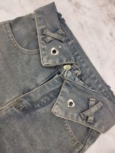 Vintage Y2k Bow Shaped Waist Highwaist Jeans