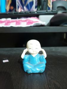 Laughing Buddha Statue | Handcrafted Marble Baby Laughing Buddha Statue Home Decor Showpiece | Multicolour, Set of 3 (Laughing Buddha)