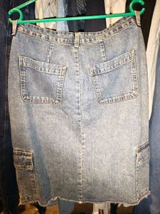 Denim Mini Skirt 32 -34 inches