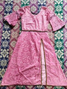 Pink Lace Maxi Dress