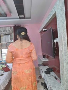 Peach Embellished 3 Pcs Kurta Set With Free Gift