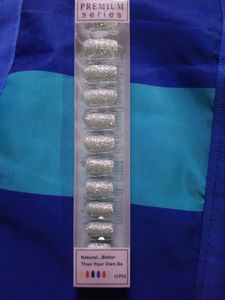 Silver Fake Nails For Girls