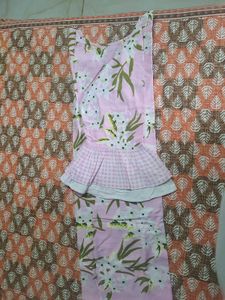 floral 3/4th umbrella sleeves kurti