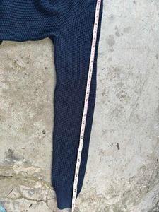 H&amp;M Navy Waffle Knit Sweater