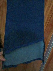 Broad Leg Cut Jeans Navy Blue